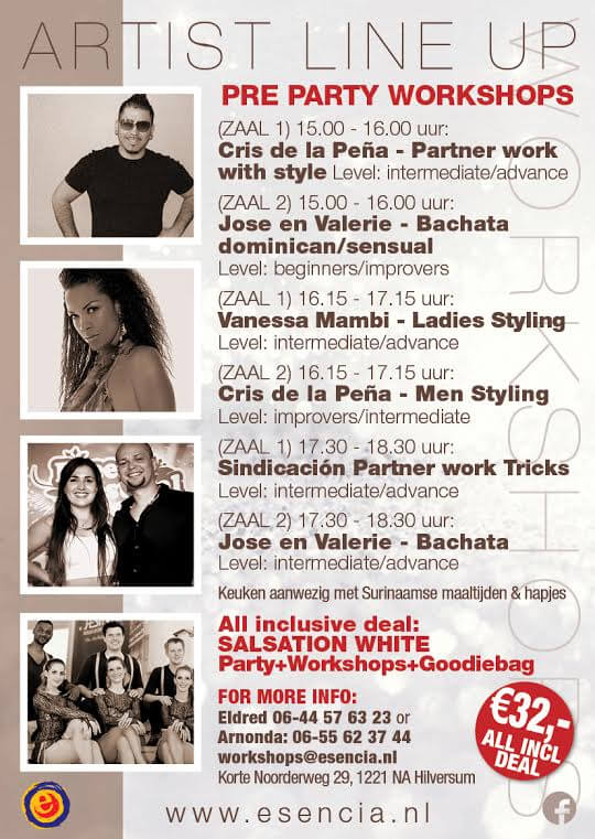 pre party workshops Back
